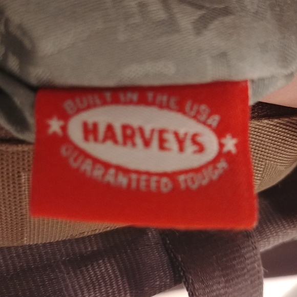 Rare Harvey's Original Seatbelt Embossed Monogram Large Satchel Handbag USA Made - Picture 9 of 16